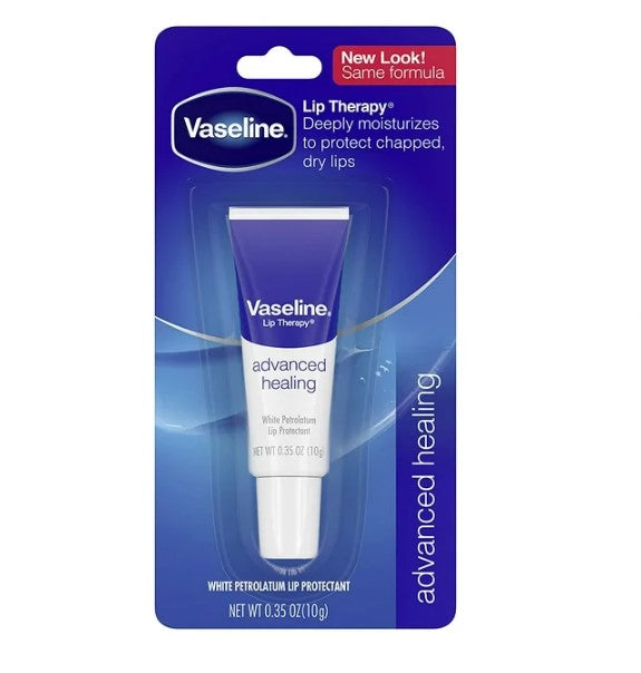 Vaseline Lip Therapy Balm Tube Advanced Healing Lip Moisturizer 0.35 oz 2-Packs