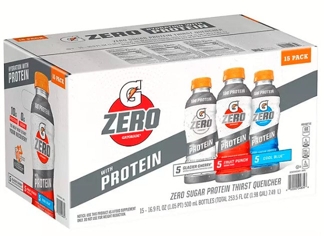 Gatorade G Zero with Protein Variety Pack 16.9 fl. oz. 15 pk.