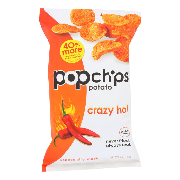 Popchips Potato Chip -Crazy Hot - Case Of 12 - 5 Oz