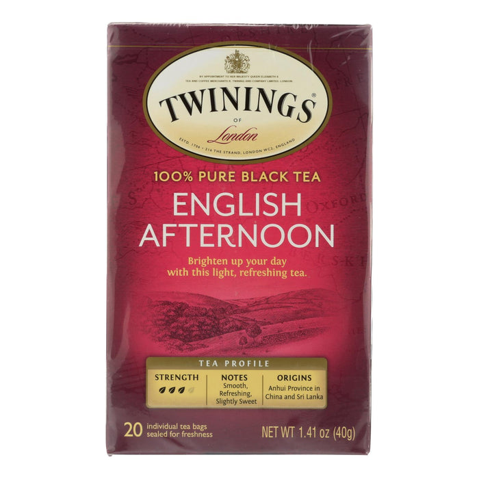 Twinings Tea Black Tea - English Afternoon - Case Of 6 - 20 Bags