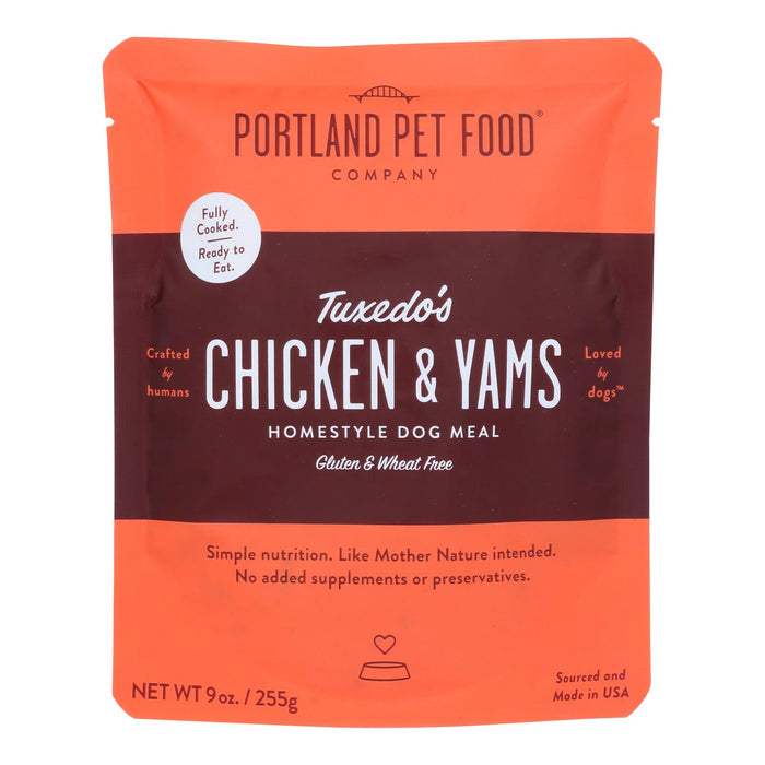 Portland Pet Food Company - Dog Meal Hmstyl Chicken Yams - Case Of 8-9 Oz.