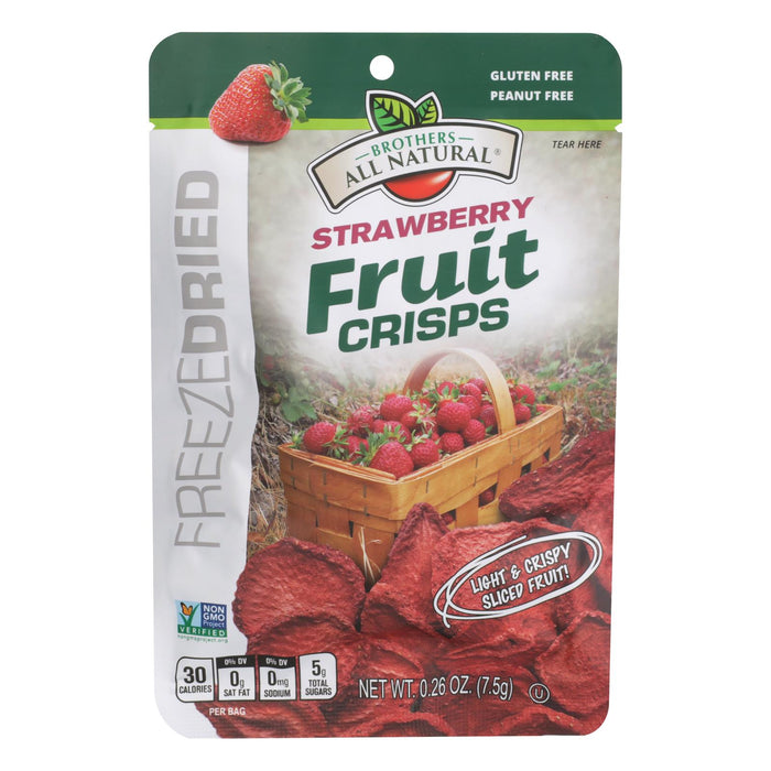 Brothers All Natural - Fruit Crisps - Strawberry - Case Of 24 - 0.26 Oz.