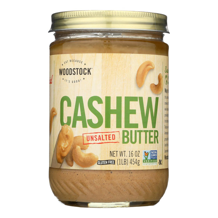 Woodstock Non.gmo Unsalted Smooth Cashew Butter - Case Of 12 - 16 Oz