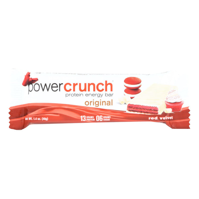 Power Crunch Protein Energy Bar Red Velvet - Case Of 12 -1.4 Oz