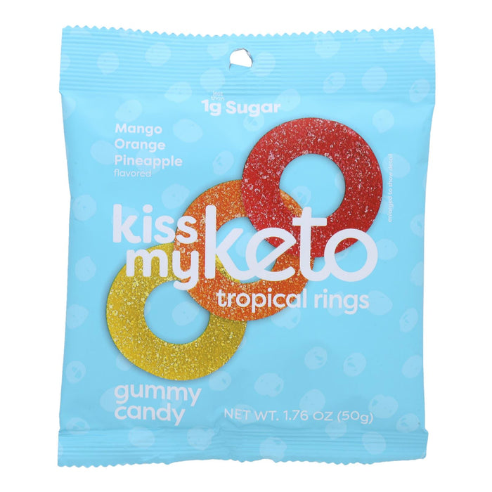 Kiss My Keto - Keto Gummy Tropical Rings - Case Of 6-1.76 Oz