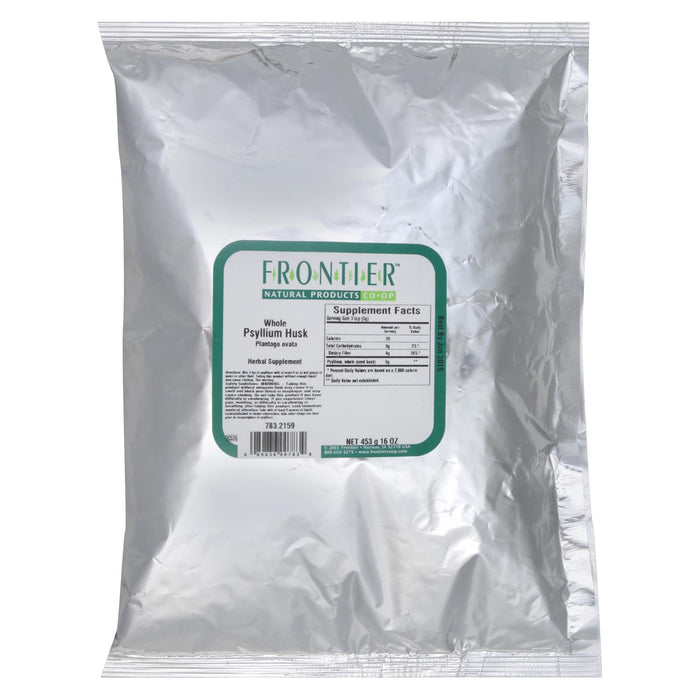 Frontier Herb Psyllium Seed Husk Whole -Single Bulk Item - 1lb