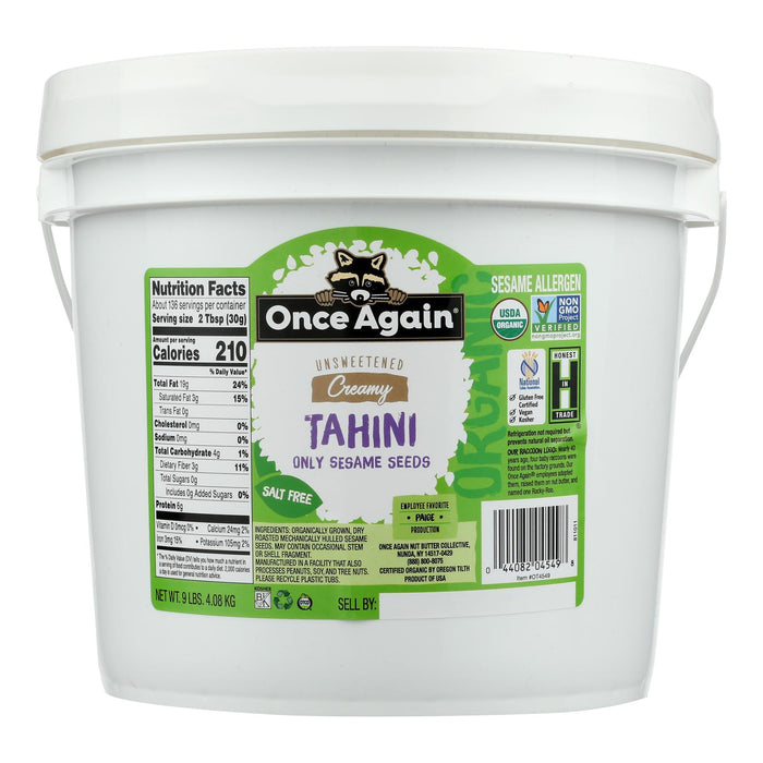 Once Again Sesame Tahini Organic -Single Bulk Item - 9lb