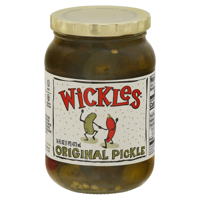 Wickles - Pickles - Original Chips - Case Of 6 - 16 Fl Oz.