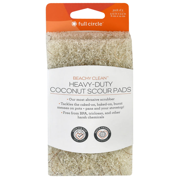 Full Circle Home - Coconut Scour Pads 3pk - 1 Each-ct