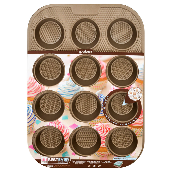 Goodcook - Pan Cupcake 12 Cup - Case Of 6-1 Count.