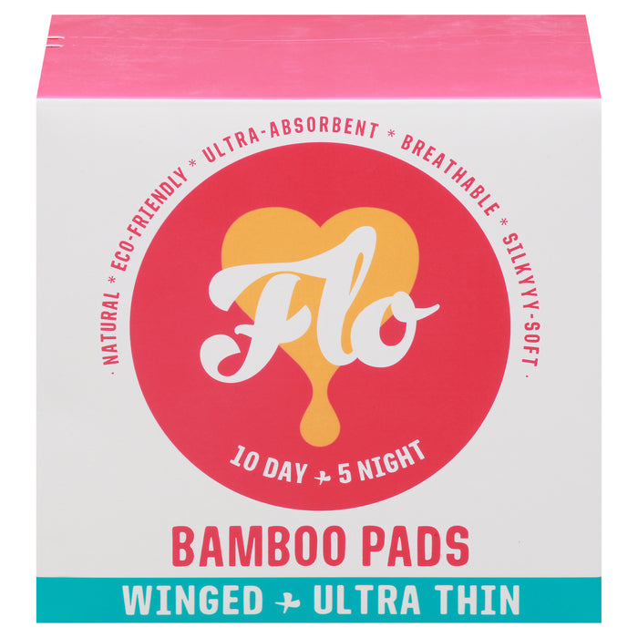 Flo - Pads Bamboo - Case Of 8-15 Ct