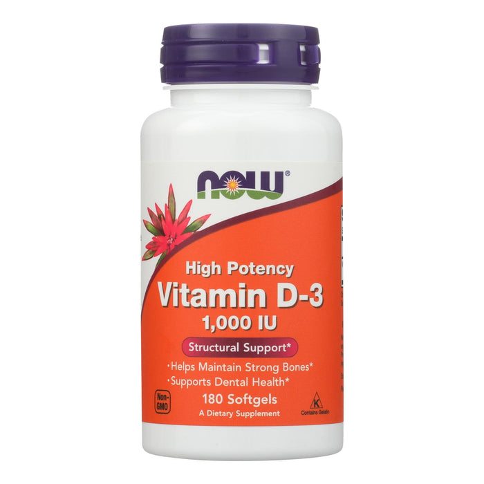 Now Foods - Vitamin D-3 1000iu - 1 Each-180 Sgel