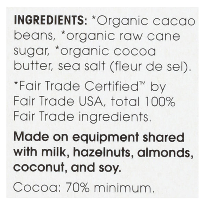 Alter Eco Americas Organic Chocolate Bar - Deep Dark Sea Salt - 2.82 Oz Bars - Case Of 12