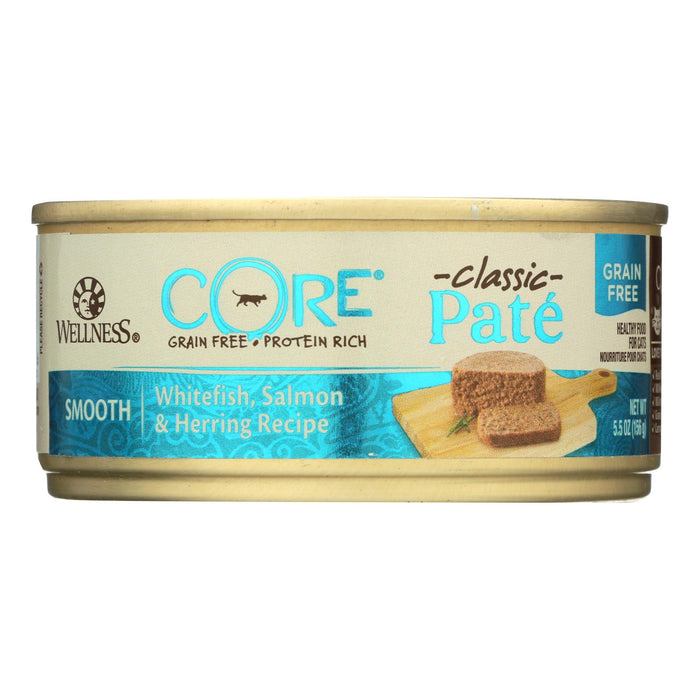 Wellness Pet Products Cat Food - Core White Fish Salmon And Herring - Case Of 24 - 5.5 Oz