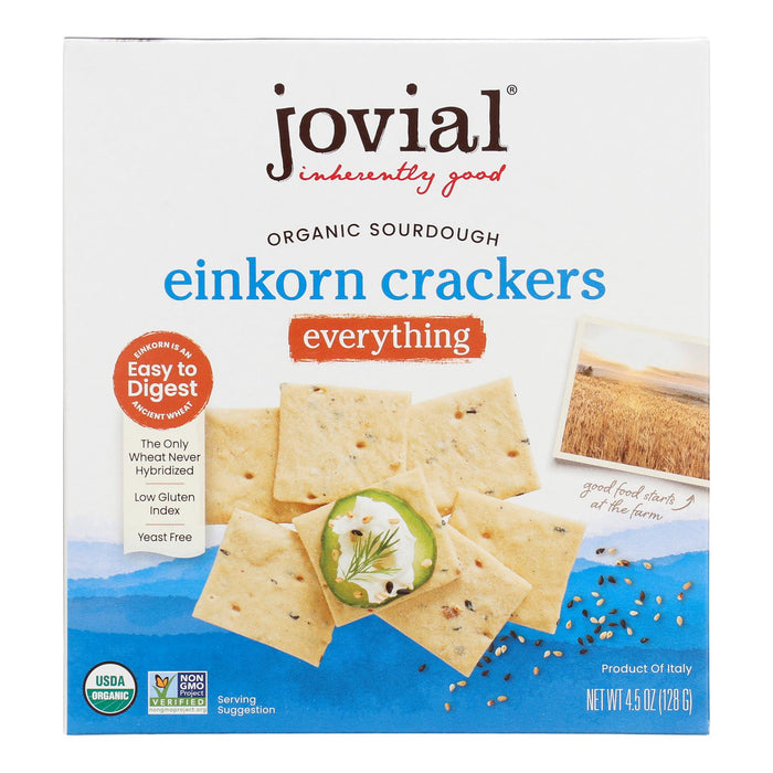 Jovial - Cracker Einkorn Evrythng - Case Of 10-4.5 Oz