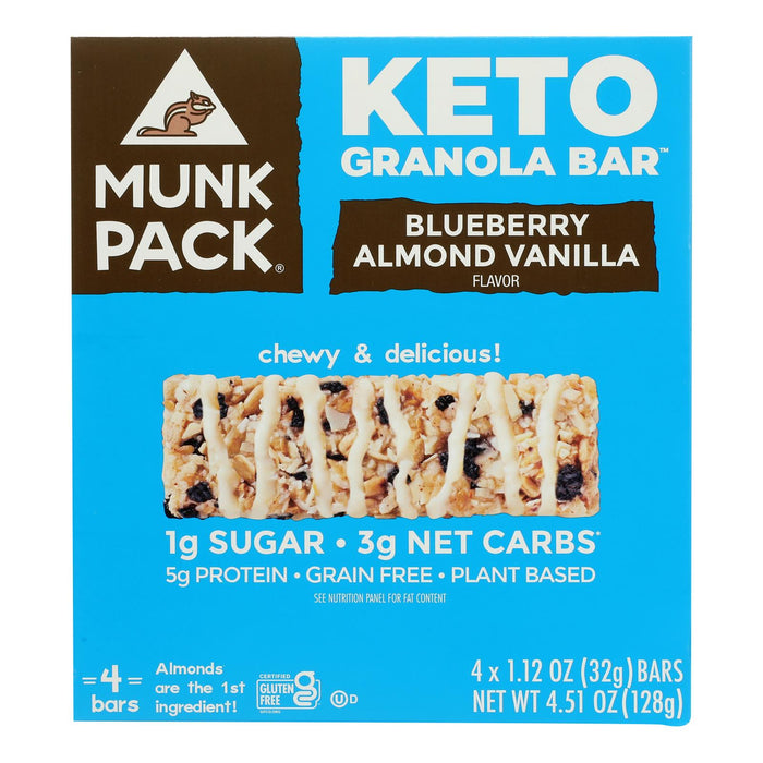 Munk Pack - Bar Bbry Almond Vanilla Keto - Case Of 6-4/1.12z