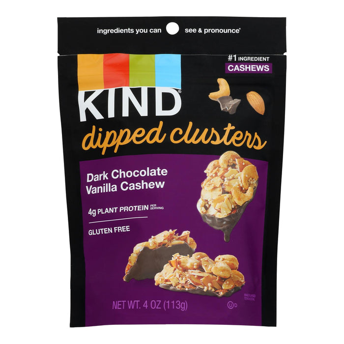 Kind - Clstr Dip Dkchoc Vanilla Cshw - Case Of  8-4 Oz