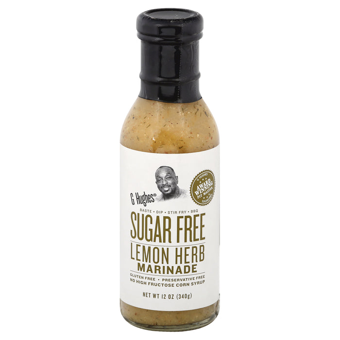 G Hughes - Marinade Lemon Herb Sugar Free - Case Of 6 - 12 Oz
