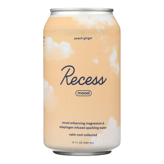 Recess - Sparkling Water Peach Ginger Magnsm - Case Of 12-12  Fz