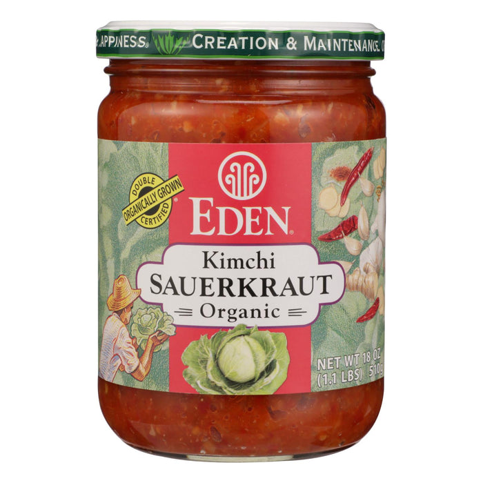 Eden Foods Organic Kimchi Sauerkraut  - Case Of 12 - 18 Oz