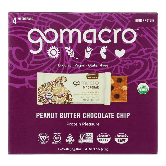 Gomacro - Bar Peanut Butter Cchip - Case Of 7-4/2.4 Oz