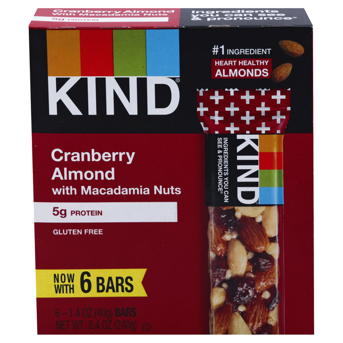 Kind - Bar Cranbery Almond - Case Of 10-6/1.4 Oz