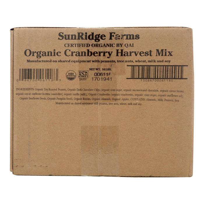 Sunridge Farms Organic Cranberry Harvest Mix - 16 Lb.