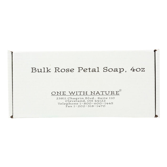 One With Nature Bar Soap - Rose - Case Of 24 - 4 Oz.