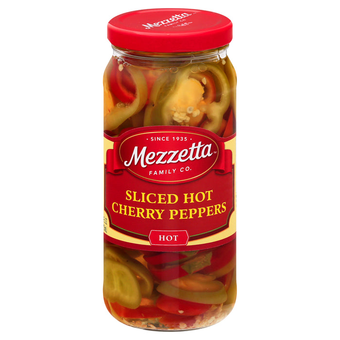 Mezzetta Peppers -Hot Cherry - Sliced - Case Of 6 - 16 Oz