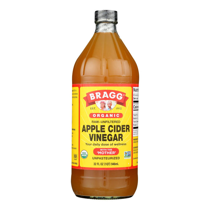Bragg -Apple Cider Vinegar - Organic - Raw - Unfiltered - 32 Oz - Case Of 12