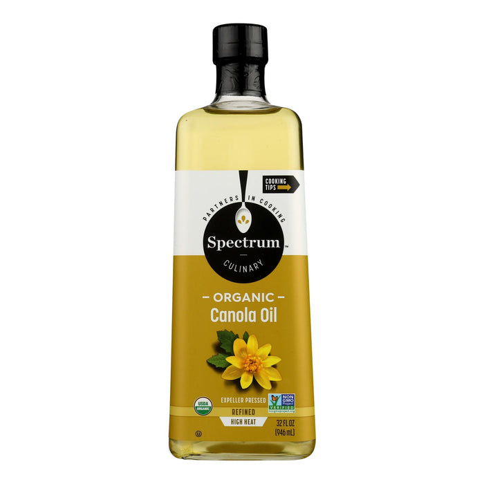 Spectrum Naturals Organic Refined Canola Oil - Case Of 12 - 32 Fl Oz