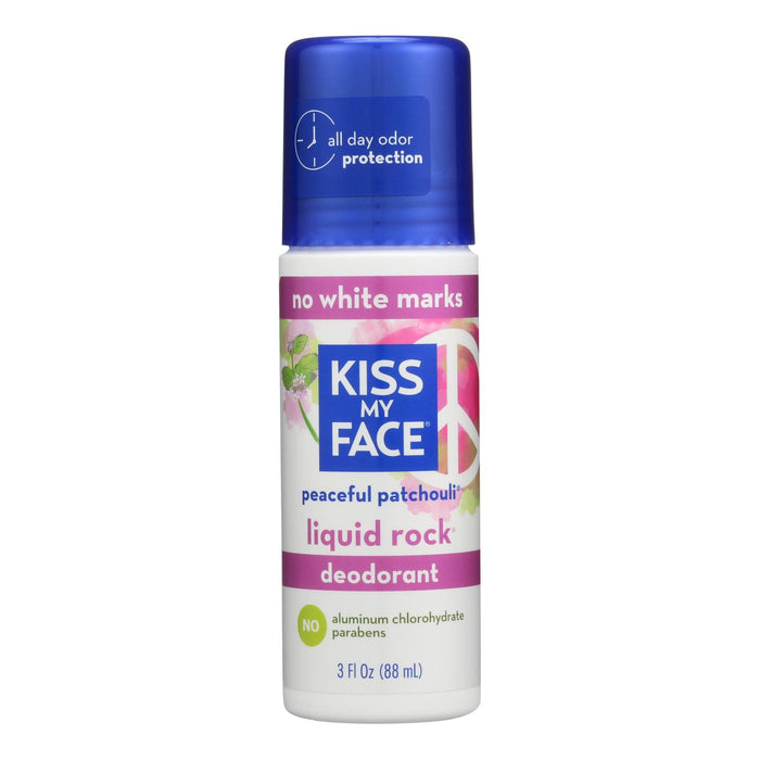 Kiss My Face Deodorant Liquid Rock Roll On Peaceful Patchouli - 3 Fl Oz.