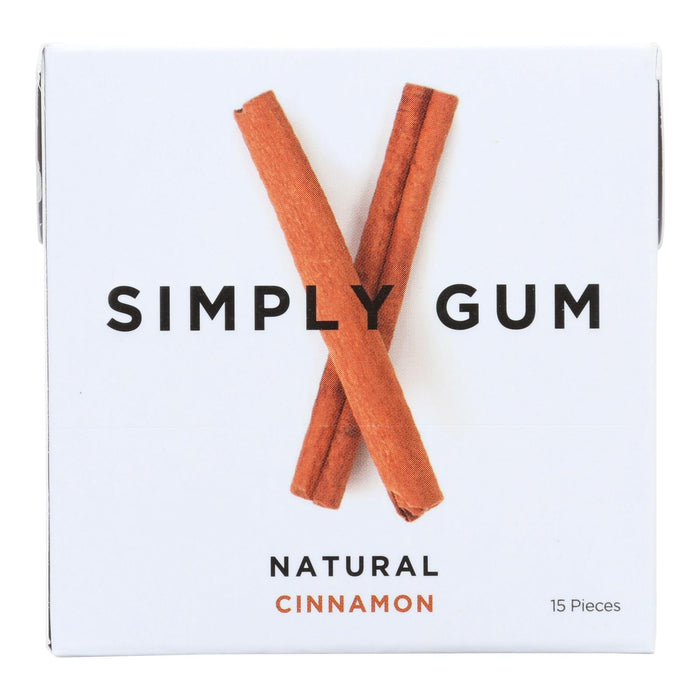 Simply Gum All Natural Gum - Cinnamon - Case Of 12 - 15 Count.