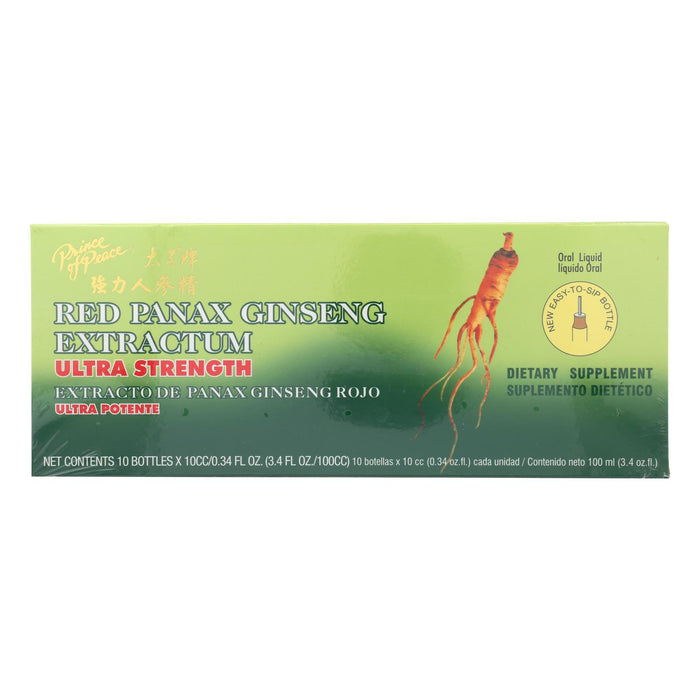 Prince Of Peace Red Panax Ginseng Extractum Ultra Strength -10 Vials