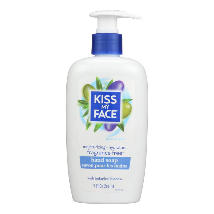 Kiss My Face Moisture Soap Fragrance Free -9 Fl Oz