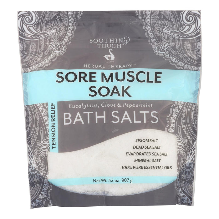 Soothing Touch Bath Salts -Sore Muscle Soak - 32 Oz