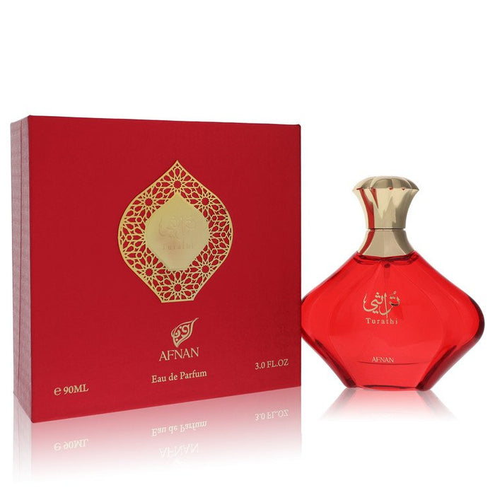 Afnan Turathi Red by Afnan Eau De Parfum Spray 3 oz for Women .