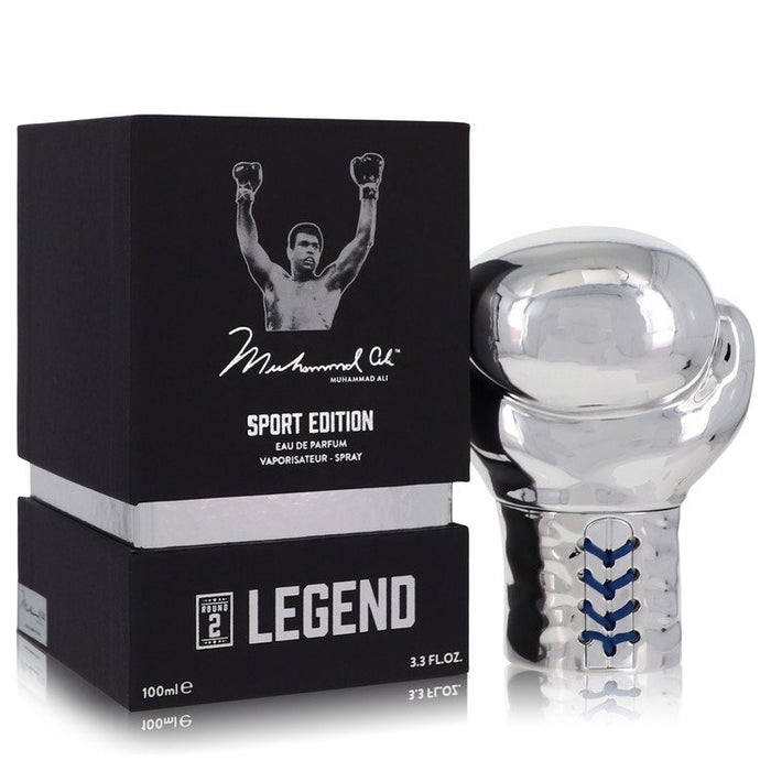 Muhammad Ali Legend Round 2 by Muhammad Ali Eau De Parfum Spray (Sport Edition) 3.3 oz for Men.