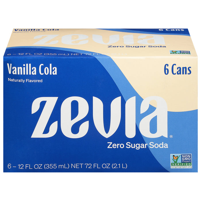 Zevia - Soda Vanilla Cola - Case Of 4-6/12 Fluid Ounces