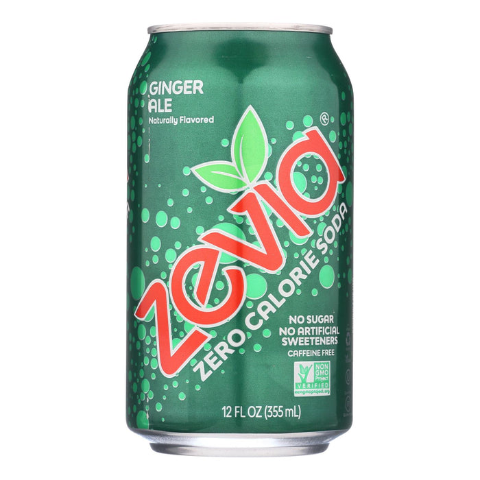 Zevia - Soda Ginger Ale Zero Calorie Can - Case Of 4-6/12 Fluid Ounces
