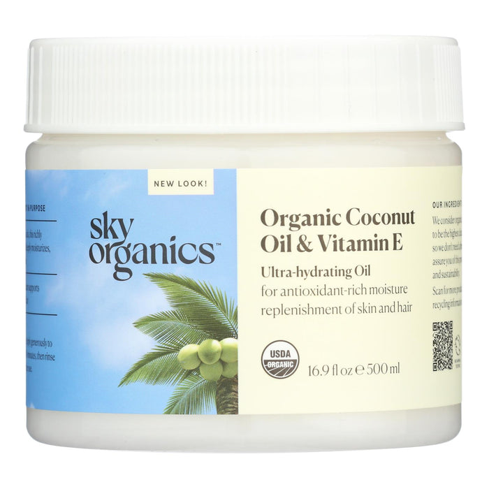 Sky Organics - Coconut Oil Organic Vitamin E Infused - 1 Each-16.9 Fluid Ounces