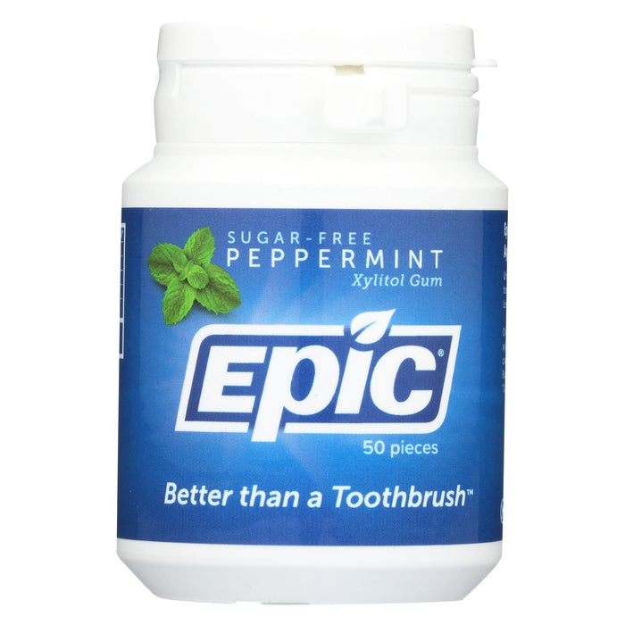 Epic Dental - Xylitol Gum - Peppermint - 50 Count.