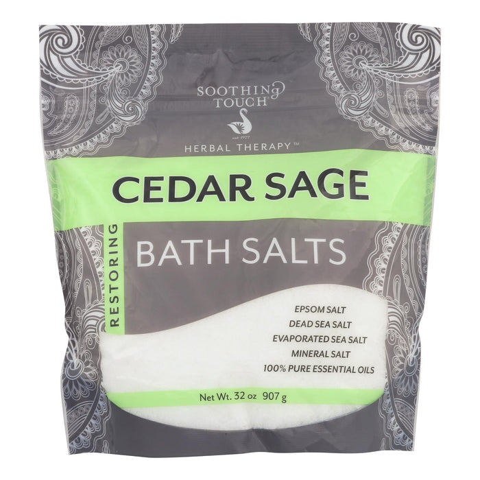 Soothing Touch Bath Salts -Cedar Sage - 32 Oz