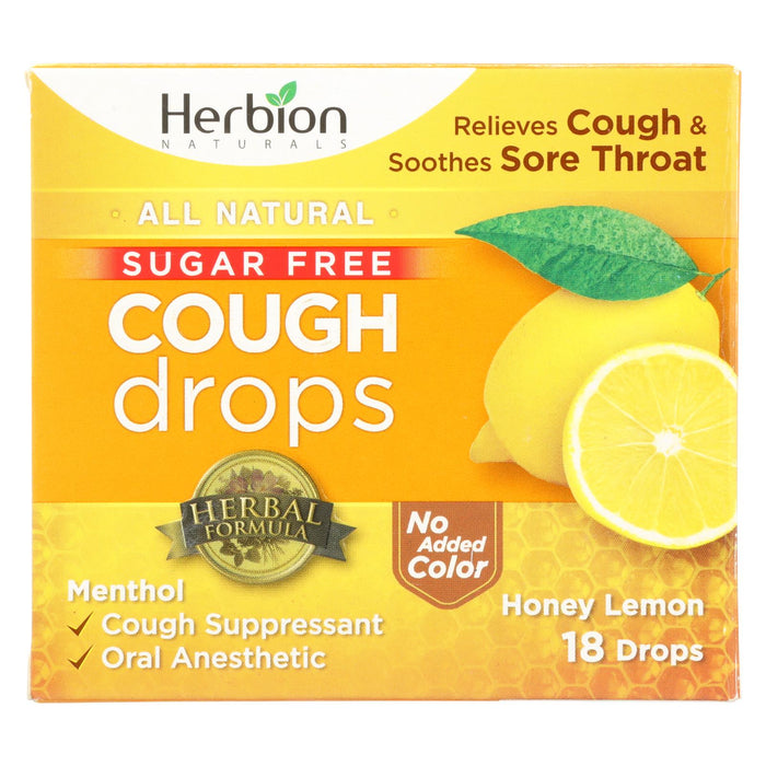 Herbion Naturals Honey Lemon Cough Drops  -1 Each - 18 Ct