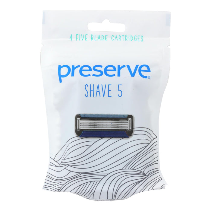 Preserve Shave 5 Replacement Blades - 4 Ct- 6 Packs.