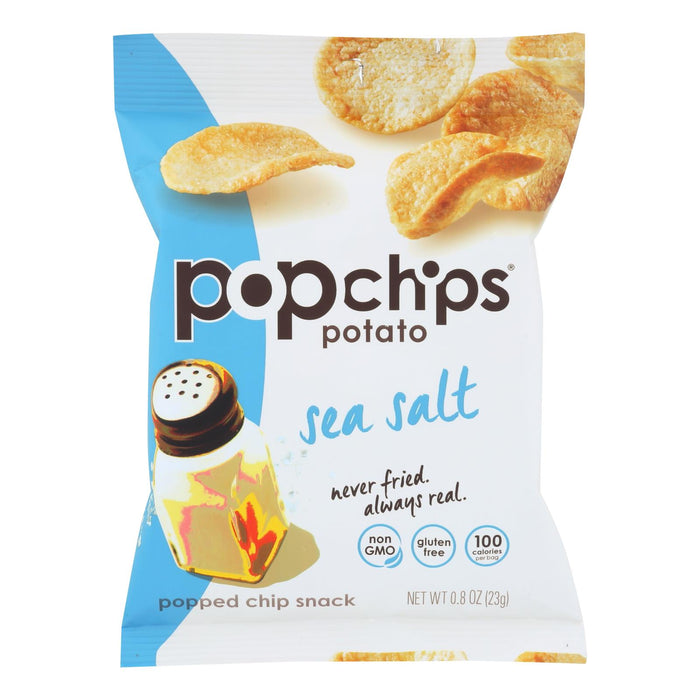 Popchips Potato Chip - Sea Salt - Case Of 24 - 0.8 Oz