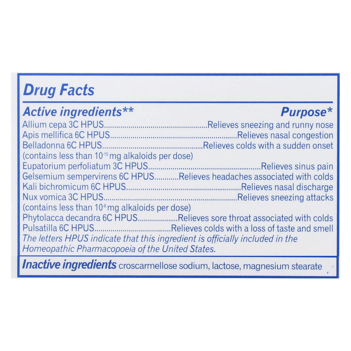 Boiron - Coldcalm Cold -60 Tablets