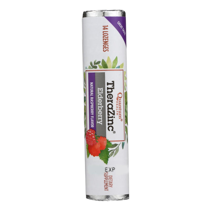 Quantum Zinc Lozenges Elderberry Raspberry - 1.2 Oz -Case Of 12