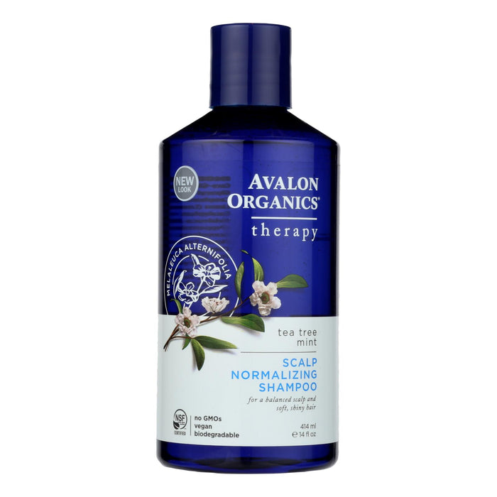 Avalon Organics Scalp Normalizing Shampoo Tea Tree Mint Therapy - 14 Fl Oz