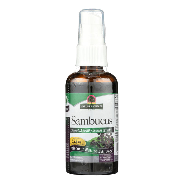Nature's Answer - Sambucus Nigra Black Elder Berry Extract Spray - 2 Fl Oz